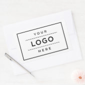 Sticker Rectangulaire Logo d'entreprise personnalisé (Enveloppe)
