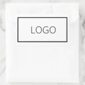 Sticker Rectangulaire Logo d'entreprise personnalisé (Sac)