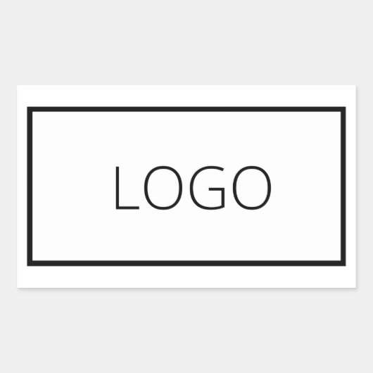 Sticker Rectangulaire Logo d'entreprise personnalisé (Devant)
