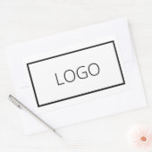Sticker Rectangulaire Logo d'entreprise personnalisé (Enveloppe)