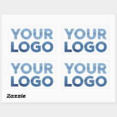 Sticker Rectangulaire Logo d'entreprise personnalisé (Feuille)