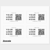 Sticker Rectangulaire Logo d'entreprise personnalisé, texte, site Web, n (Feuille)