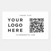 Sticker Rectangulaire Logo d'entreprise personnalisé, texte, site Web, n (Devant)