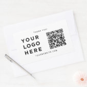 Sticker Rectangulaire Logo d'entreprise personnalisé, texte, site Web, n (Enveloppe)