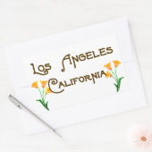 Sticker Rectangulaire Logo des Poppies Art Déco de Los Angeles (Enveloppe)