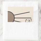 Sticker Rectangulaire Logo des Whiskers CM (Sac)