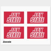 Sticker Rectangulaire Logo d'état de Jacksonville State University JAX S (Feuille)