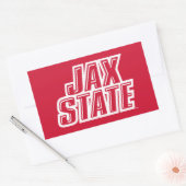 Sticker Rectangulaire Logo d'état de Jacksonville State University JAX S (Enveloppe)