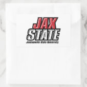 Sticker Rectangulaire Logo d'état de Jacksonville State University JAX S (Sac)