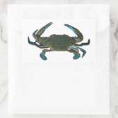 Sticker Rectangulaire Logo du crabe bleu de l'Atlantique (Sac)