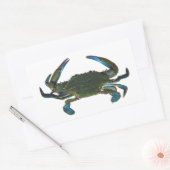 Sticker Rectangulaire Logo du crabe bleu de l'Atlantique (Enveloppe)
