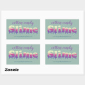 Sticker Rectangulaire logo du modèle à goutte à goutte fait main (Feuille)