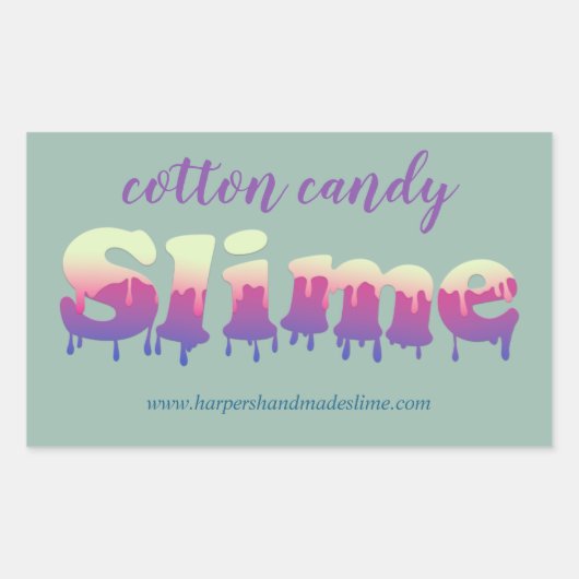 Sticker Rectangulaire logo du modèle à goutte à goutte fait main (Devant)