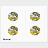 Sticker Rectangulaire Logo du service de taxi de maman (Feuille)