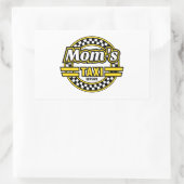 Sticker Rectangulaire Logo du service de taxi de maman (Sac)