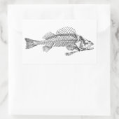Sticker Rectangulaire Logo Fish Skeleton (Sac)