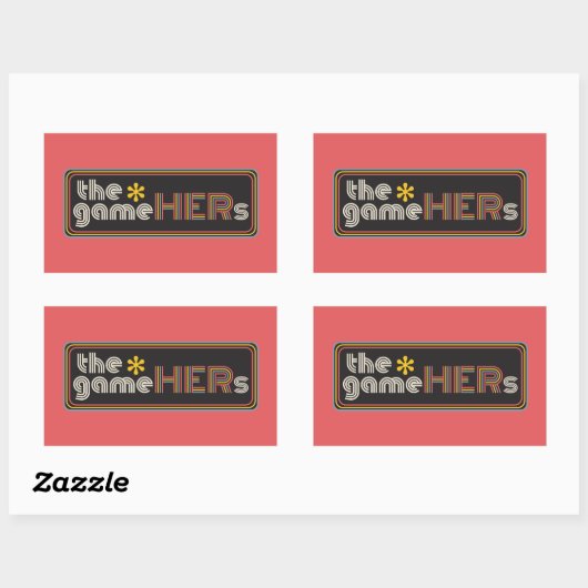 Sticker Rectangulaire Logo horizontal*gameHERs (Feuille)