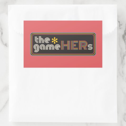 Sticker Rectangulaire Logo horizontal*gameHERs (Sac)
