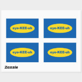 Sticker Rectangulaire Logo IKEA Art (Feuille)