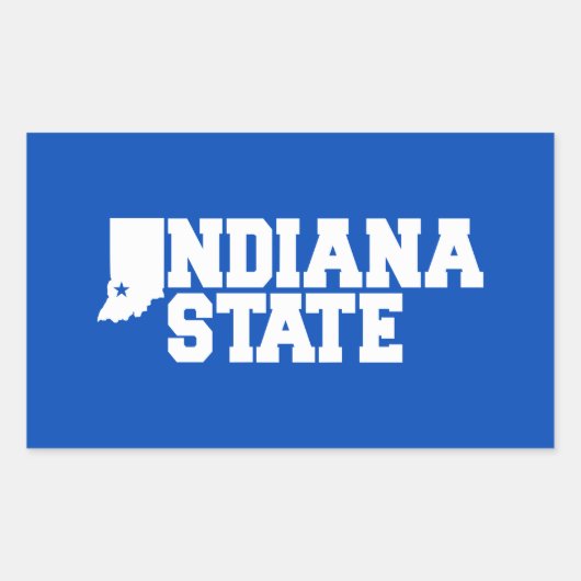 Sticker Rectangulaire Logo Indiana State (Devant)