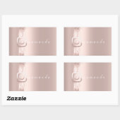 Sticker Rectangulaire Logo Instagra Social Maquillage Simple Moderne (Feuille)