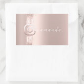 Sticker Rectangulaire Logo Instagra Social Maquillage Simple Moderne (Sac)