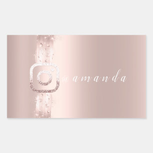 Sticker Rectangulaire Logo Instagra Social Maquillage Simple Moderne