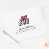 Sticker Rectangulaire Logo JAX STATE de la Jacksonville State University (Enveloppe)