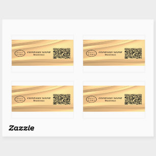Sticker Rectangulaire Logo minimaliste moderne professionnel Code Qr