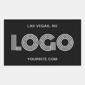 Sticker Rectangulaire Logo moderne noir et blanc (Devant)