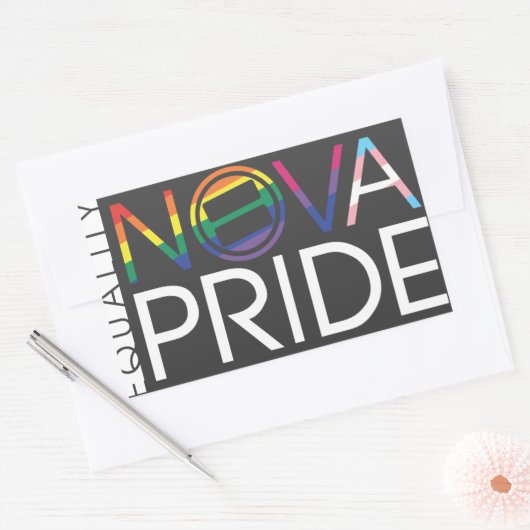 Sticker Rectangulaire Logo NOVA Pride - Rectangle (Enveloppe)