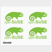 Sticker Rectangulaire Logo openSuzie Linux (Feuille)