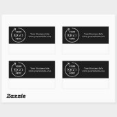 Sticker Rectangulaire Logo personnalisé minimaliste moderne (Feuille)