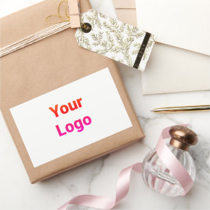 Sticker Rectangulaire Logo personnalisé simple et élégant ici société cl