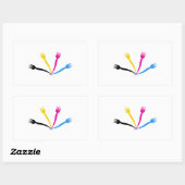 Sticker Rectangulaire Logo pour un restaurant ou un café (Feuille)