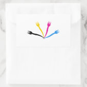 Sticker Rectangulaire Logo pour un restaurant ou un café (Sac)