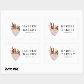 Sticker Rectangulaire Logo professionnel de boulangerie moderne (Feuille)
