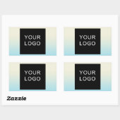 Sticker Rectangulaire Logo Professionnel Entreprise Moderne Ombre (Feuille)