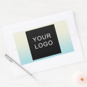 Sticker Rectangulaire Logo Professionnel Entreprise Moderne Ombre (Enveloppe)