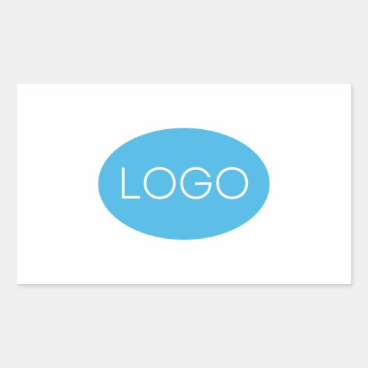 Sticker Rectangulaire Logo professionnel personnalisé (Devant)