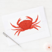 Sticker Rectangulaire Logo Red Dungeness Crab (Enveloppe)