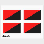 Sticker Rectangulaire logo rouge et noir xx (Feuille)