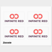 Sticker Rectangulaire Logo rouge infini (Feuille)