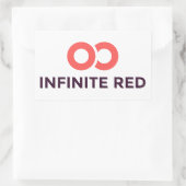 Sticker Rectangulaire Logo rouge infini (Sac)