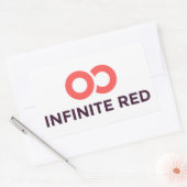 Sticker Rectangulaire Logo rouge infini (Enveloppe)