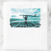 Sticker Rectangulaire Logo Sandy Beach Surfing (Sac)
