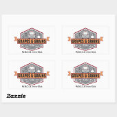 Sticker Rectangulaire Logo Stickers-WBCCI Grappes & Grains (Feuille)