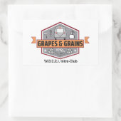 Sticker Rectangulaire Logo Stickers-WBCCI Grappes & Grains (Sac)
