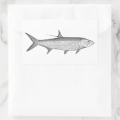 Sticker Rectangulaire Logo Tarpon (art linéaire) (Sac)
