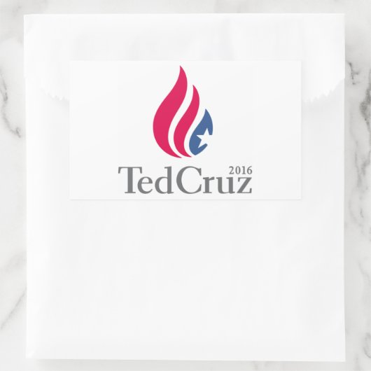 Sticker Rectangulaire Logo Ted Cruz 2016 (Sac)